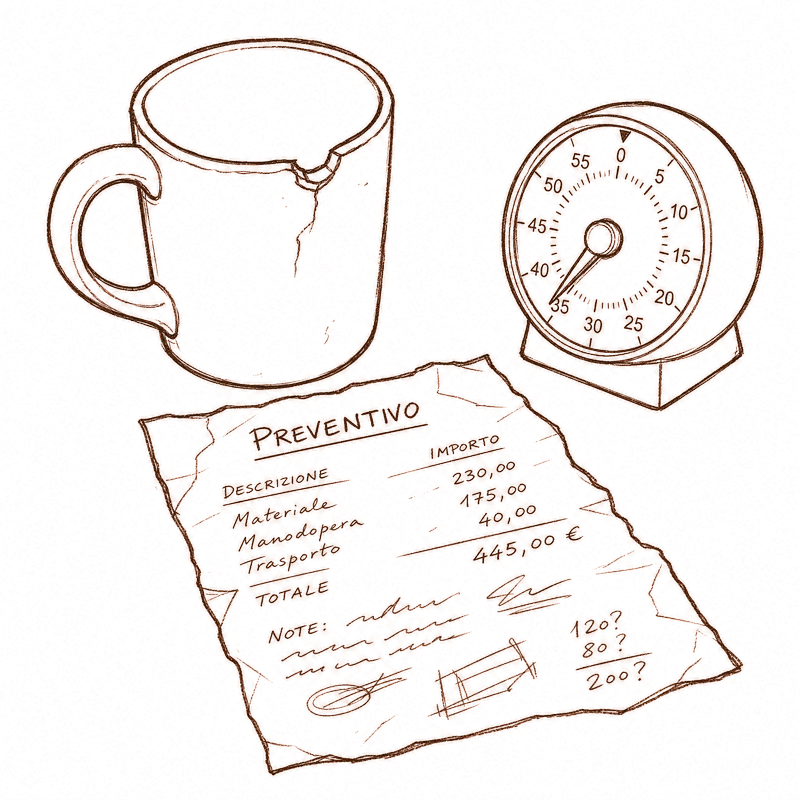 Illustrazione concetto di tempo e AI
